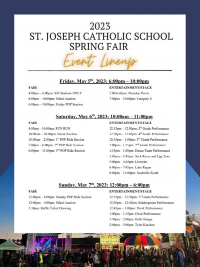 Schedule of Events - Spring Fair